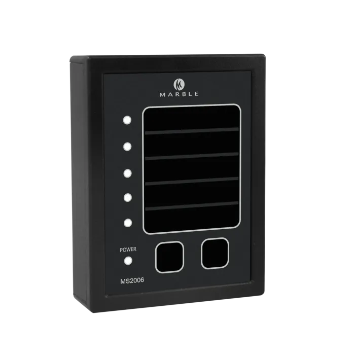 MS2006-WM Modbus-uitbreiding voor wandmontage met vijf alarm-LED's en twee drukknoppen