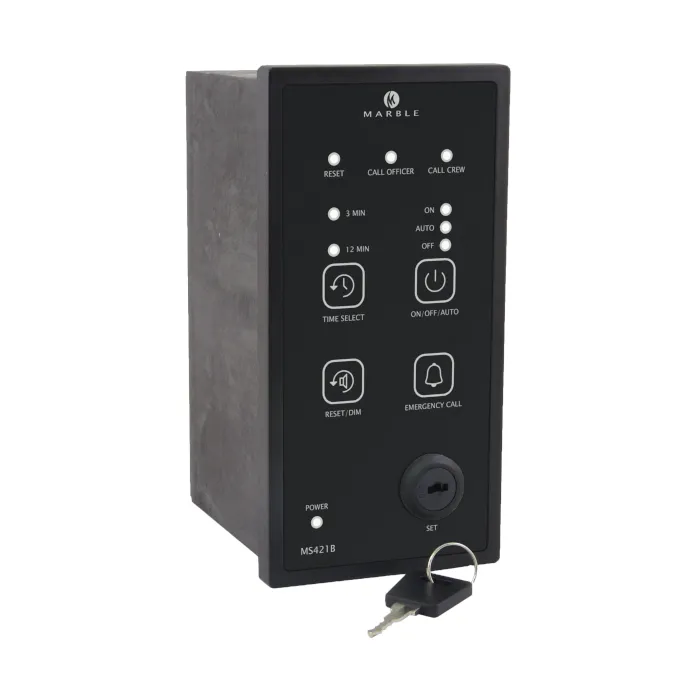 MS421B brugwachtalarm met resetknop, noodoproepknop en sleutelschakelaar